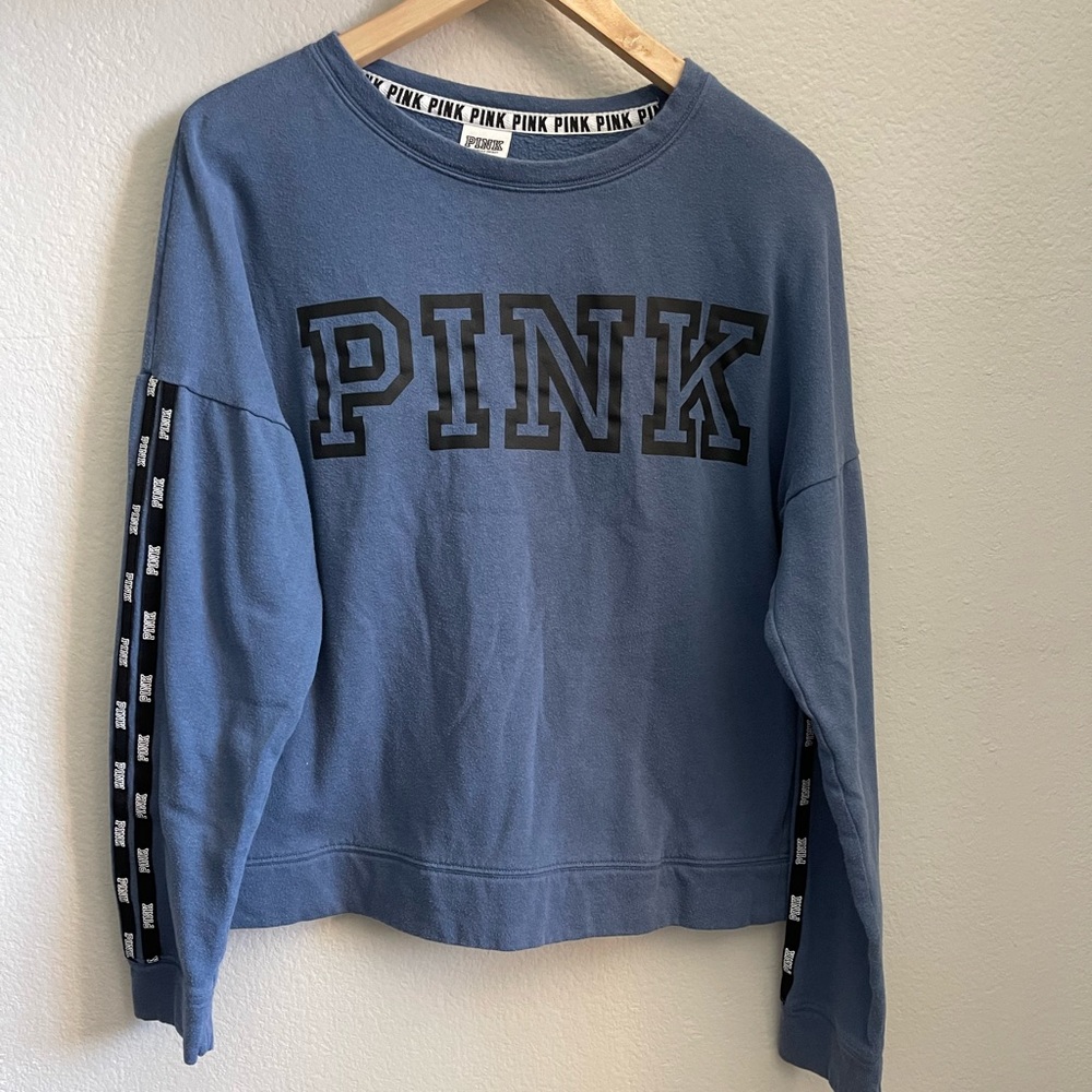 Victoria's Secret PINK Blue Crewneck Sweatshirt